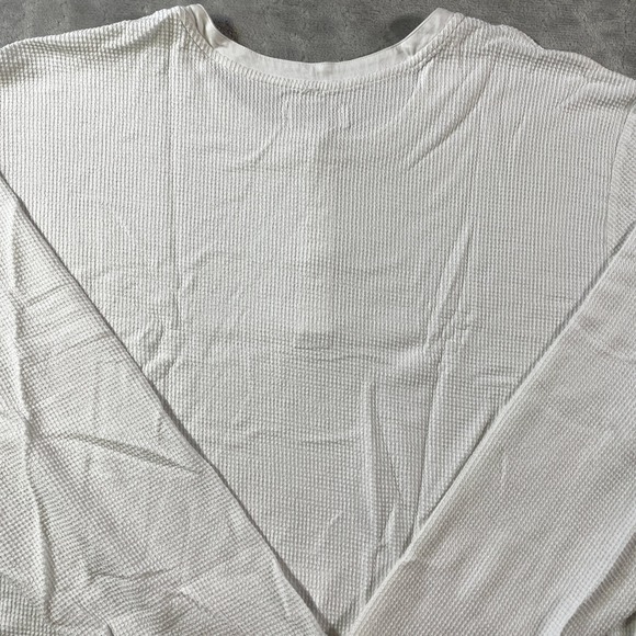 TECOVAS Henley Thermal Shirt Mens XXL White Long Sleeve Western Base Layer - Picture 7 of 11